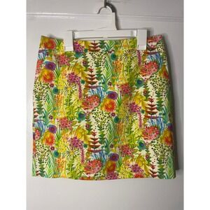 Liberty‎ Art Fabrics J.Crew Floral Print Skirt Colorful Mini Cotton Size 00